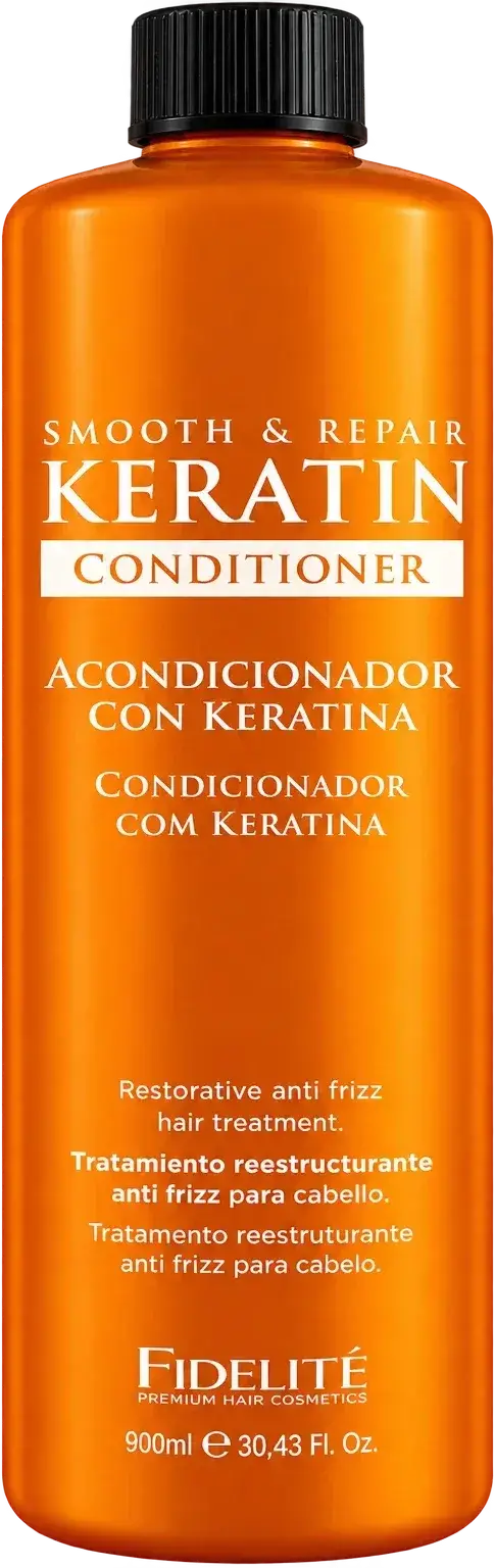 Frasco naranja de Fidelité Keratin Conditioner de 900 ml