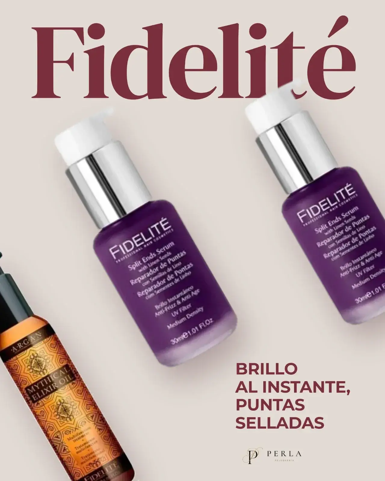 Posteo de Perla: Fidelité, brillo al instante y puntas selladas
